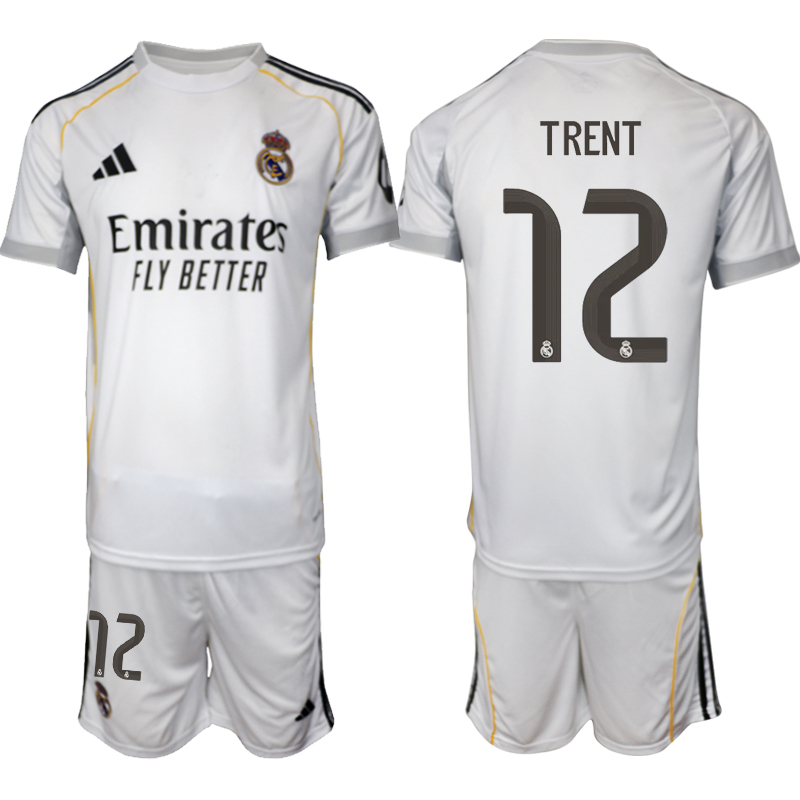 Men 2025-2026 Club Real Madrid home white 12 Soccer Jersey 01